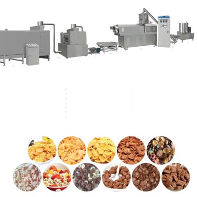 China Food Grade Corn Flake Production Line Snacks Puff Extruder Machine 350kg/H for sale