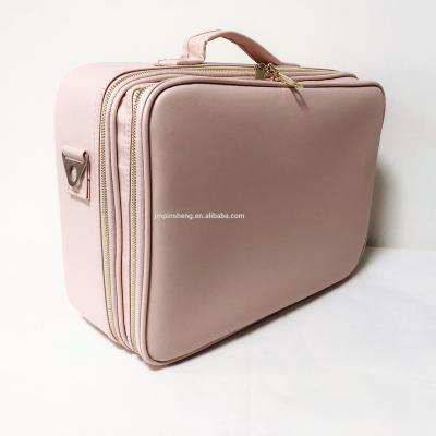 China Fashion Make Up Brush Storage Train Box Portable Cosmetic Travel Bag for sale