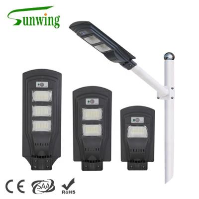 China Smart Remote Solar Led Garden Street Light With Galvanized Pole Outdoor Wall Lighting for sale