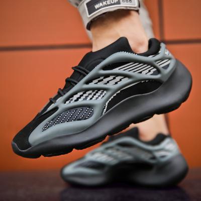 China Fashion Trend High Quality Men Shape Sneaker Fluorescence Sports Shoes Youth Sport Running For Men Yeezy 700V3 for sale