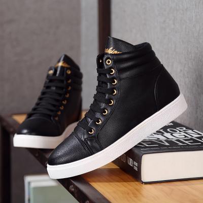 China Fashion Trend All-match Canvas Shoes Men's Slim PU Martin Leather Shoes White Casual Men's Fashion Sneakers For Men for sale