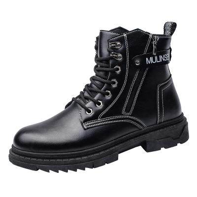 China Toe Safety Waterproof Leather Work Black Compound Boots for sale