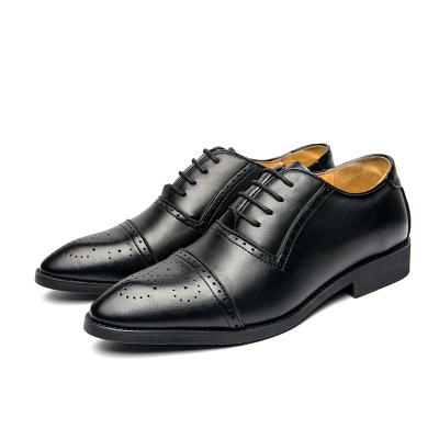 China Durable Elevator Shoes For Men To Add Height Black Cowhide Leather Dress Wedding Shoes for sale