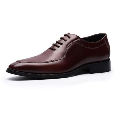 China British Style Men's Height Increase Business Oxfords Lace-up Causal Shoes Leather Invisible High Quality Round Stylish Shoes For Men for sale