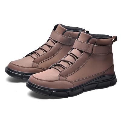 China Fashion trend china supplier casual shoes men winter comfortable leather black boot for sale