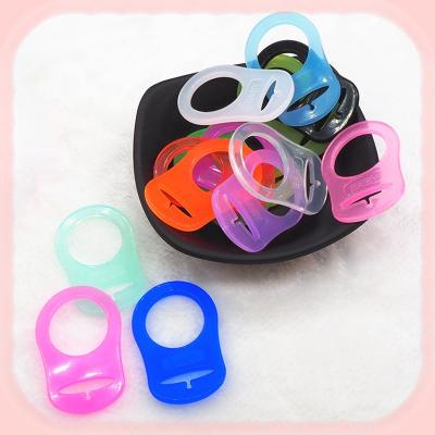 China Wholesale Made From Manufacturer Eco-Friendly Silicone Baby Pacifier Dummy Clip Adapter Ring For Mom for sale