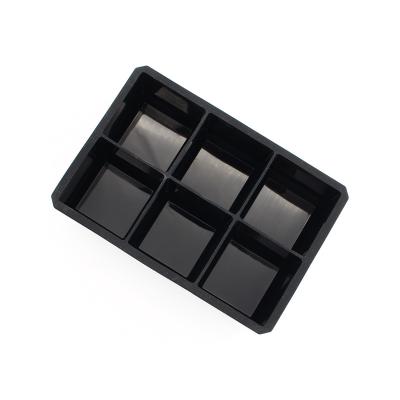 China Sustainable Manufacturer Latest Black 3D Round Silicone Ball Shaped Square Mold Ice Cube Tray for sale