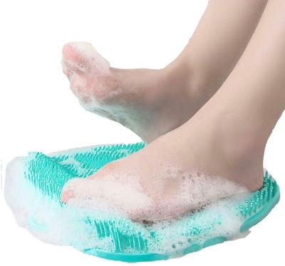 China Soft Eco-friendly Silicone Bath Massage Pad Brush Lazy Clean Dead Clean Dead Skin Feet Wash Cushion Shower Foot Bathroom Artifact for sale