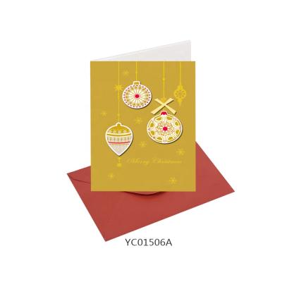 China Europe Wholesale Modern Design Thank You Cards Latest Design Christmas Paper Greeting Card for sale