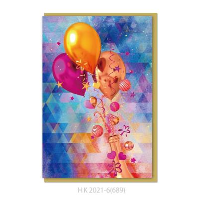 China Loving Europe Balloon Glitter Design Greeting Cards for Valentine's Day and Girlfriend for sale