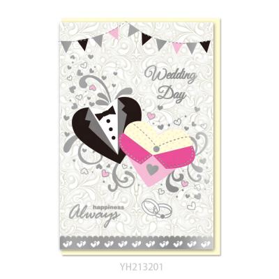 China Europe 2021 New Design Loving Heart Greeting Cards For Wedding Invitations for sale