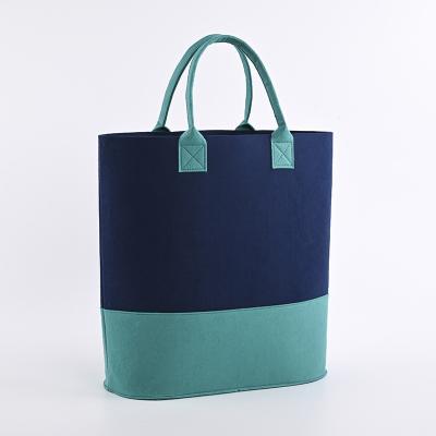 China Fashion Eco-Friendly Reusable Ladies Felt Handbags Handbag Felt Carry Bag Felt Shopping Tote Bag for sale