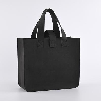 China Fashion BSCI Factory Wholesale Promotional Custom Made Felt Carry Shopping Handbag Felt Gift Tote Bag for sale