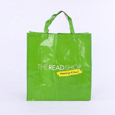 China Eco - Friendly Recycled Laminated Plastic PP Woven Handled Cheap Fashion Polypropylene Packaging Shopping Bag for sale