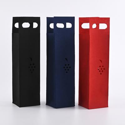 China Cheap Factory Manufacture Wholesale Handled High Quality Reusable Customize Single Felt Bottle Wine Bag for sale