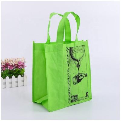 China Sedex Factory Handled Polypropylene 6 Bottle Eco - Friendly Non Woven Wine Tote Bag for sale