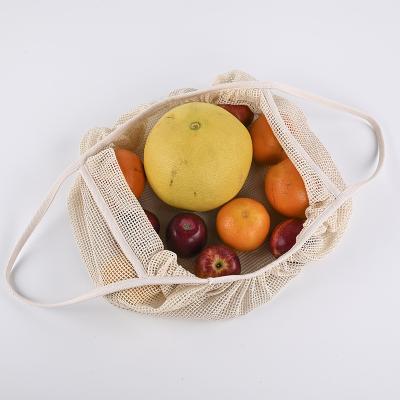 China Wholesale Custom Handled Cotton Product Washable Reusable Organic Bags With Drawstring Grocery Fruit Vegetable Cotton Mesh Bag for sale