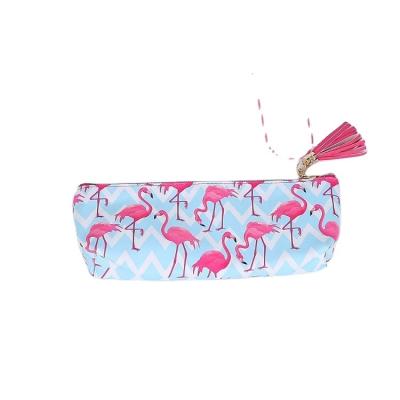 China Customized Durable Girly PU Fabric Office and School Pencil Case for sale