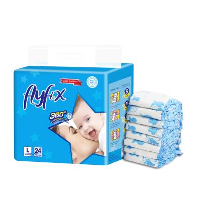 China Printed Baby Diaper Manufacturer Soft Cotton Baby Diaper Free Samples for sale