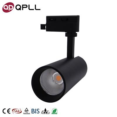 China Modern Outdoor Mounted Black Shop Lighting High CRI 80 COB 30W LED Track Light for sale