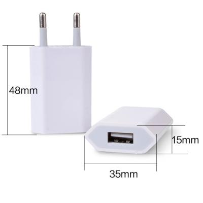 China Mobile Phone Charger Mobile Phone Charger 5V 1A Wall Plug In Black Color For Smart Phone Accessories for sale