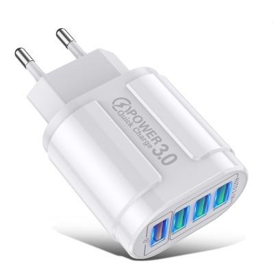 China Auto Gravity Sensing Quick Charge 3.0 4.0 48W Universal USB Charger LED Light Fast Wall Charger For iPhone 12 Mobile Phone Tablet Chargers for sale