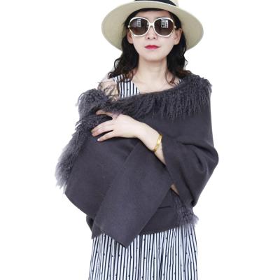 China Winter Design Big Size Fancy Warm Pearl Knitted Woolen Style Ladies Woolen Shawls&Stoles for sale