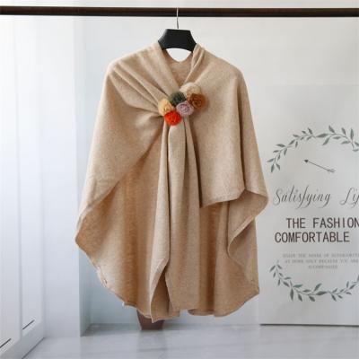 China Autumn High End Customizable Long Top Quality Cape Coat Cashmere Shawl For Women for sale