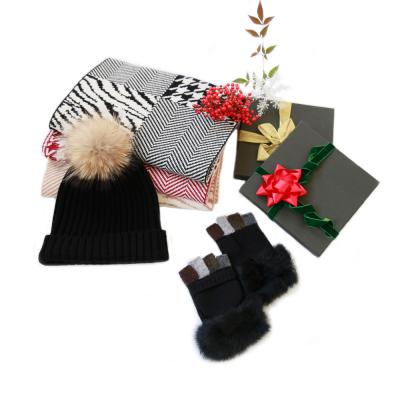 China New Fashion JOINT Winter Hats Scarf 2pc Set Wool Blend Women's Winter Knitted Hat Suit Knit Winter Scarf Hat Set for sale