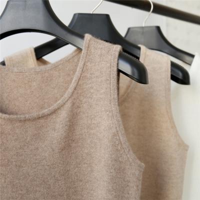 China China Supplier Wholesale QUICK DRY Women Fashion Knit 100% Cashmere Vest Sleeveless Sweater for sale