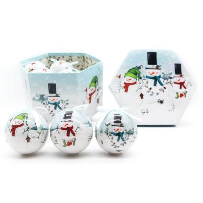 China 14pcs Polyfoam Christmas Decoupage Baubles in Gift Box for sale