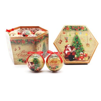 China 14pcs Polyfoam Christmas Decoupage Baubles in Gift Box for sale