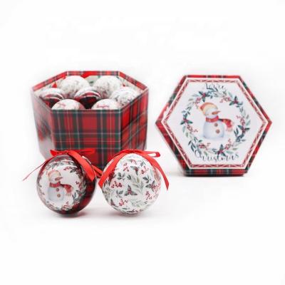 China 14pcs Polyfoam Christmas Decoupage Baubles in Gift Box for sale