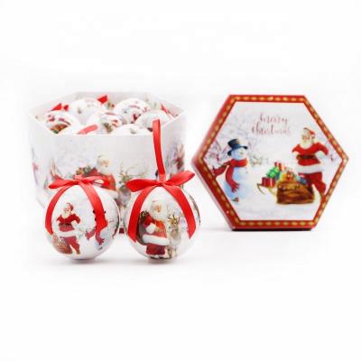 China 14pcs Polyfoam Christmas Decoupage Baubles in Gift Box for sale