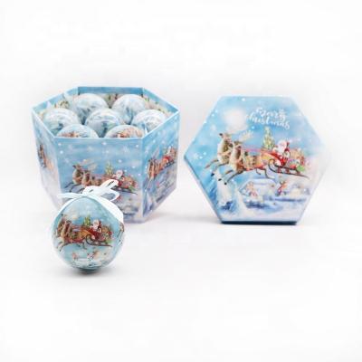 China 14pcs Polyfoam Christmas Decoupage Baubles in Gift Box for sale