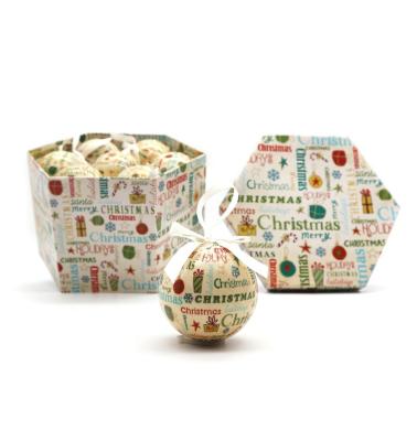 China 14pcs Polyfoam Christmas Decoupage Baubles in Gift Box for sale