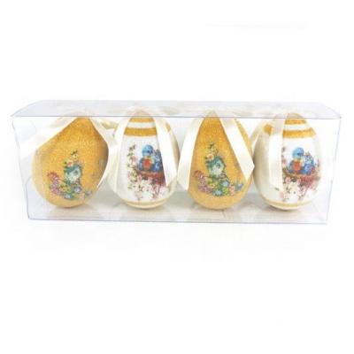 China Europe 4pcs 60mm easter eggs in PVC box for sale