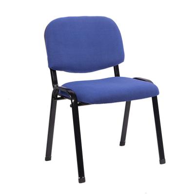 China China Manufacturer Metal Frame Navy Blue Fabric Stackable Student Chair Conference Training Stacking Office Chair for sale