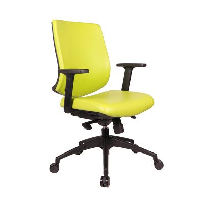 China Adjustable (Height) Molded Foam PU Office Swivel Exclusive Leather Office Chair With Sliding Function for sale