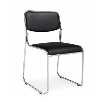 China AODA Modern Reception Metal Frame Stackable PU Office Stackable Chair for Training and School for sale