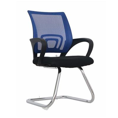 China (Height)Adjustable Hot Sale Black Fixed Base Staff Mesh Office Chair No Wheels Office Visitor Chair for sale