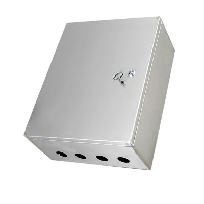 China White Painted Carbon Steel Electrical Box IP65 Outdoor Metal Electrical Enclosure Wall Mounted Industrial Box for sale