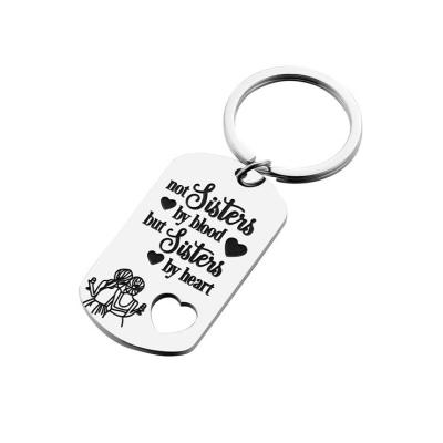 China 2021 Stainless Steel Custom Advertising Word Stainless Steel Key Chain Engraved Blank for sale