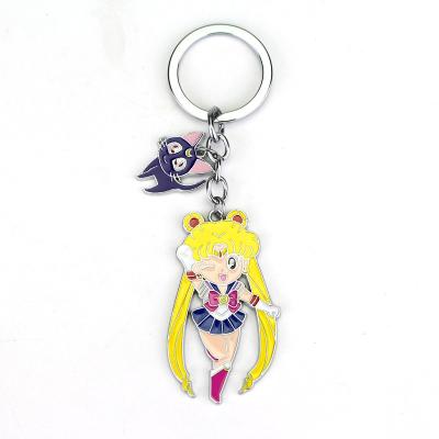 China 2020 Cute And Lovely Kawaii Cartoon Moon Sailor Key Chain Accessories For Bag's Pendants for sale