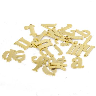 China Stainless Steel Letter Charms Wholesale Small Stainless Steel Metal Initial Letter Charms Alphabet for sale