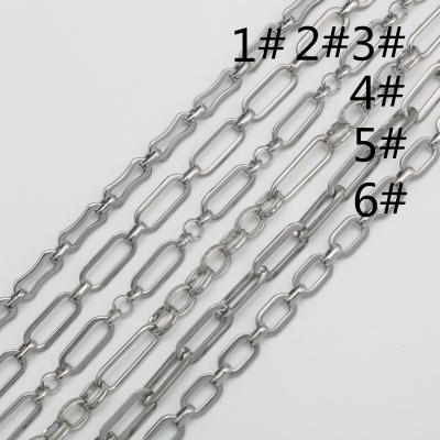 China Hiphop fashion simple custom stainless steel necklace chain diy jewelry making by handmade for women for sale