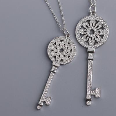 China Wholesale Office / Career CZ Stone 925 Sterling Silver Head Necklace For Women for sale