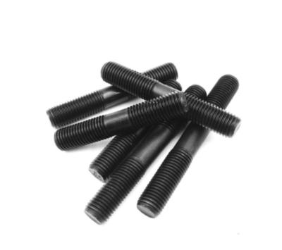 China STEEL Wholesale High Strength Double Head Bolts Full Wire Studs 35CrMo Full Tooth Studs Galvanized Blackened Double Head Bolts for sale