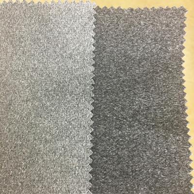 China Super gray 100% poly knit anti-static cationic blend polyester fabric knitted for sport wear clothes for sale