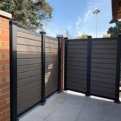 China Outdoor Decorative Aluminium Horizontal Louver Garden Fence System Aluminum Fence Panels for sale